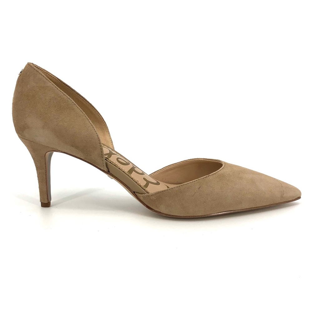 NEW SAM EDELMAN Jaina Tan Oatmeal Suede d'Orsay Pumps Size 8.5